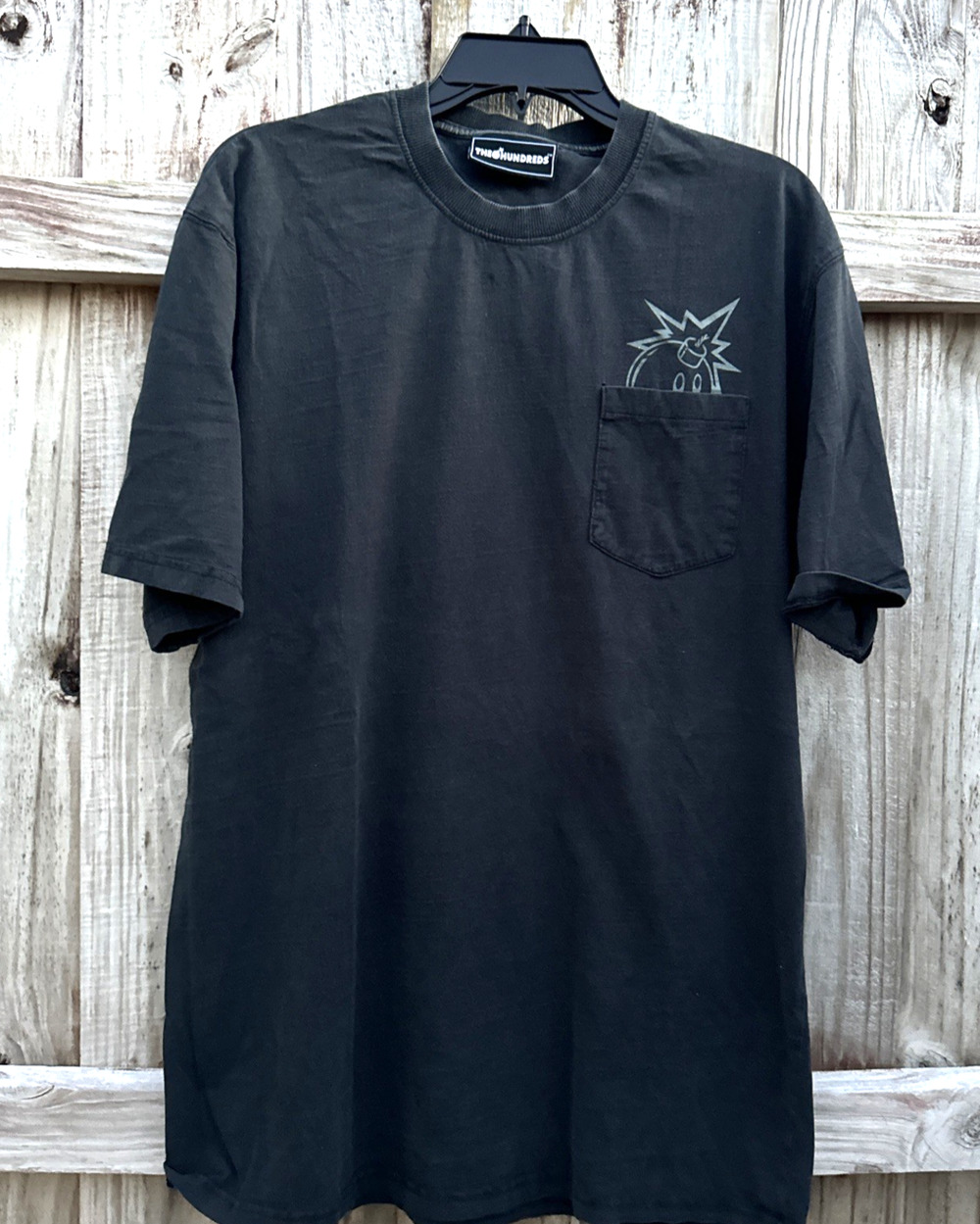 VTG Y2K The Hundreds Adam Bomb Black Graphic Pocket T Shirt Streetwear Logo XL
